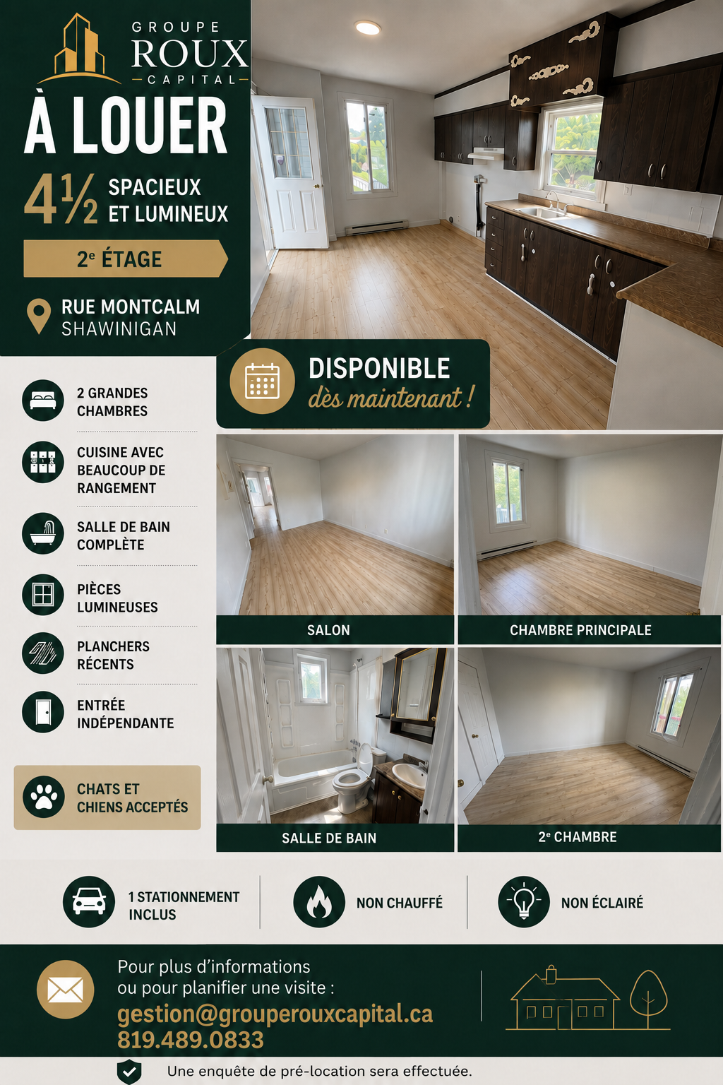 Annonce d’une page — Montcalm — logement rénové