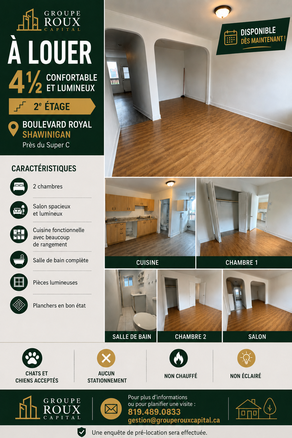 Annonce d’une page — Boulevard Royal